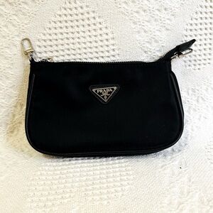 Designer-inspired black pouch